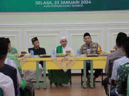 Polres Jember, Gandeng Tokoh Ulama Wujudkan Kondusifitas Pemilu 2024