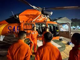 Mantapkan Kualifikasi, Danwing Udara 3 Biak Terbang Malam di Helideck Simulator