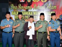 Wadan Puspenerbal Hadiri Doa Bersama TNl Wilayah Surabaya Jelang HUT ke-79 TNI