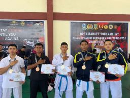 Karateka Puspenerbal Raih Lima Medali di Open Tournament Piala Danrem 082/CPYJ 2025