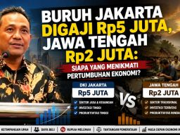 Buruh Jakarta Digaji Rp5 Juta, Jawa Tengah Rp2 Juta: Siapa yang Menikmati Pertumbuhan Ekonomi?