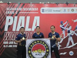 Tujuh Medali Sukses Diraih Prajurit Koarmada II di Kejuaraan Taekwondo Piala Walikota Surabaya 