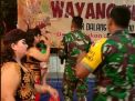 TMMD ke 106 Ramaikan Acara Ruwah Desa Kupang Dengan Wayang Kulit