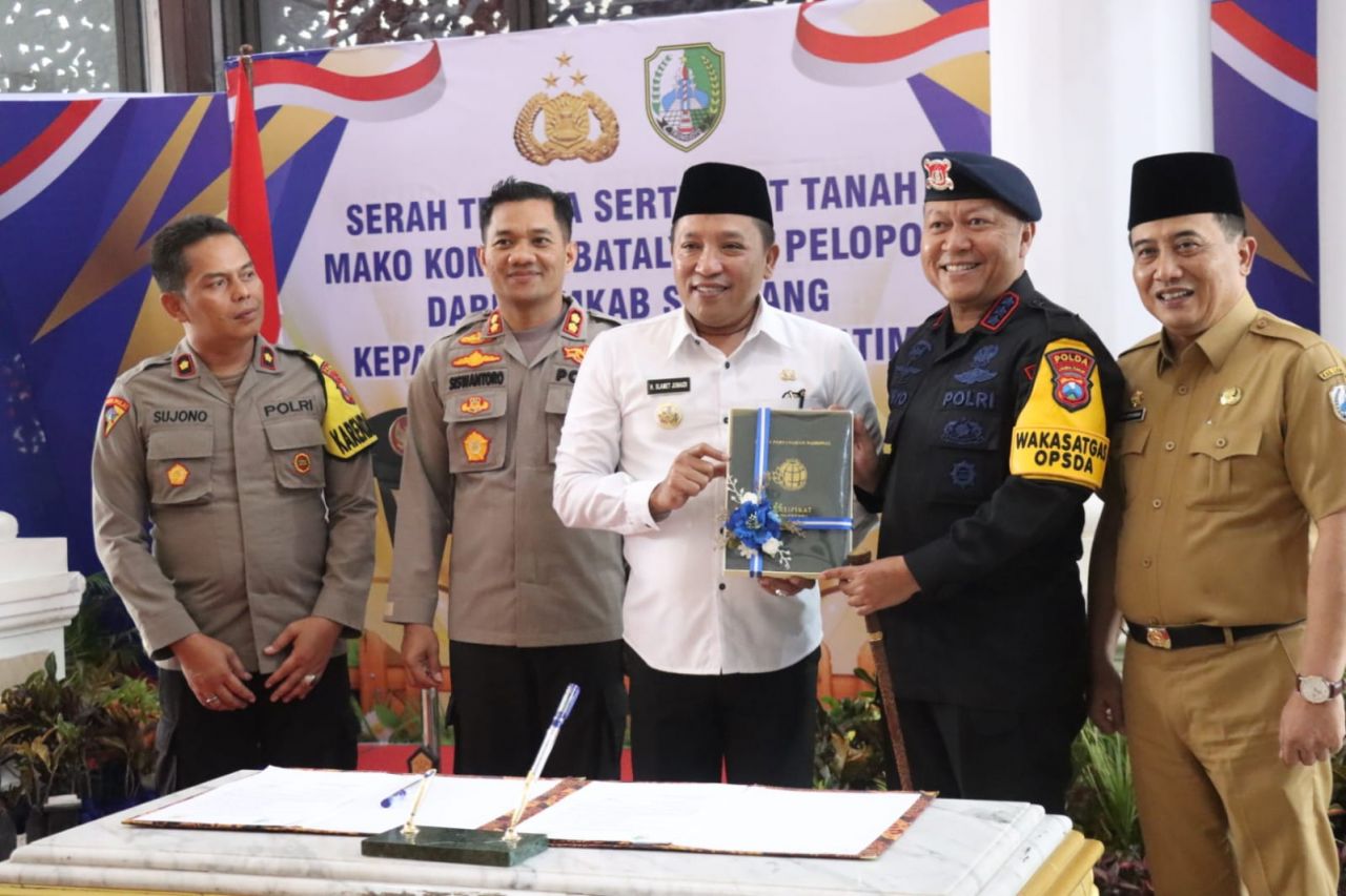 Polda Jatim Terima Hibah Tanah dari Pemkab Sampang, Untuk Pembangunan Kompi Brimob