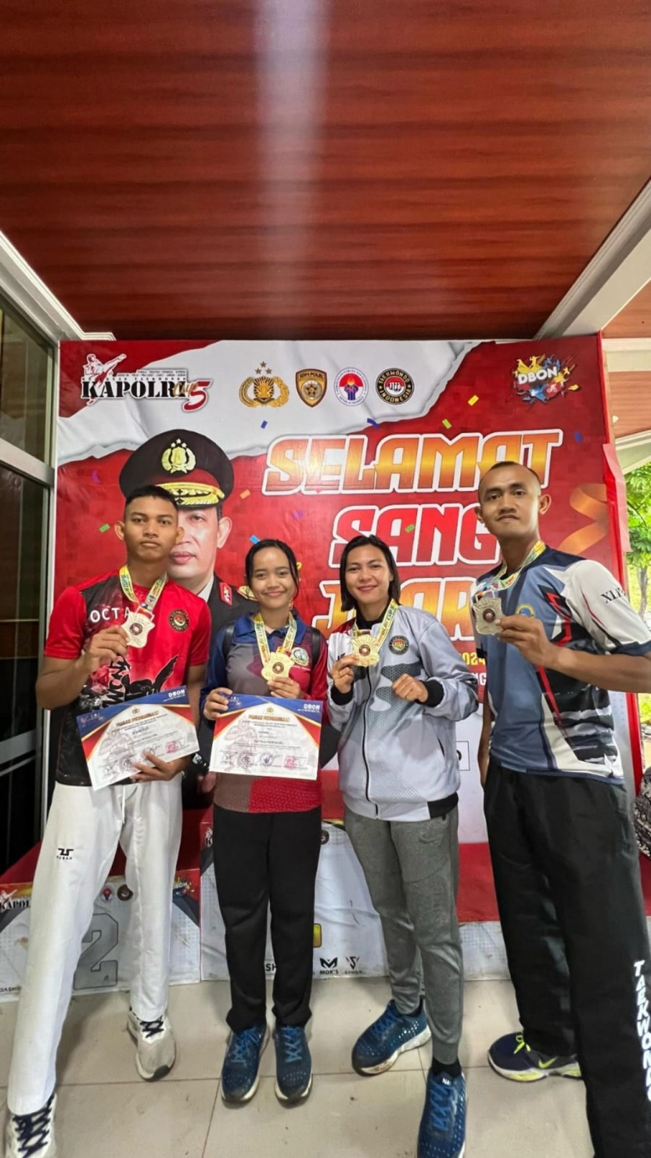 Kowal Puspenerbal Sabet Satu Emas di Kejurnas Taekwondo Kapolri Cup 2024