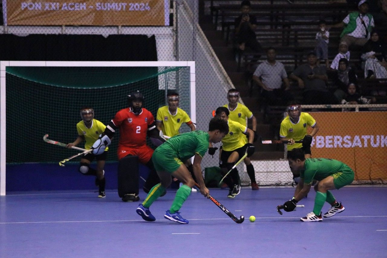 Tim Hockey Indoor Putra Jatim Bantai Tim Hockey Indoor Putra Sumut 6-2
