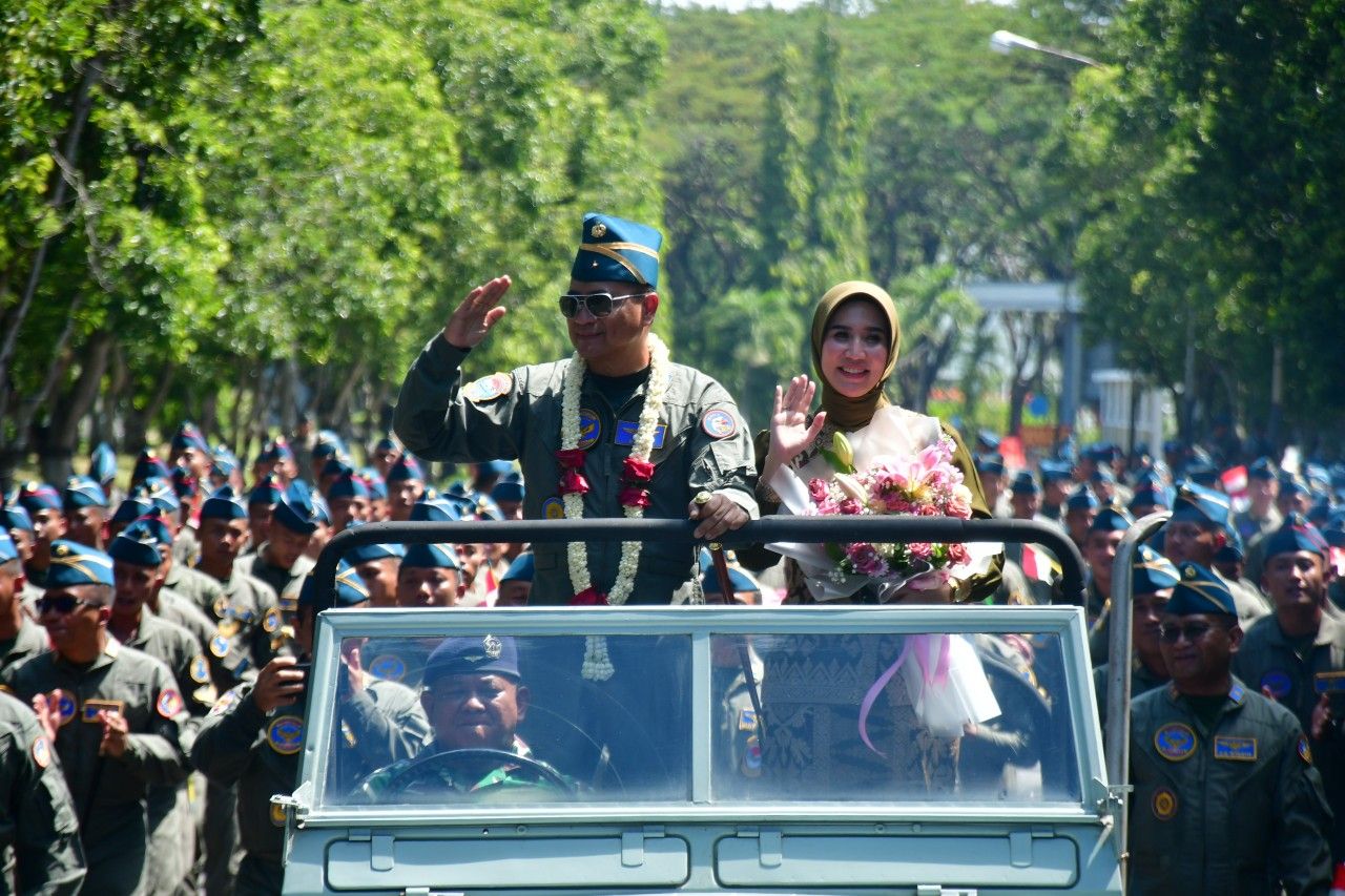 Prajurit Penerbangan TNl AL Gelar Tradisi Pisah Sambut Komandan Puspenerbal