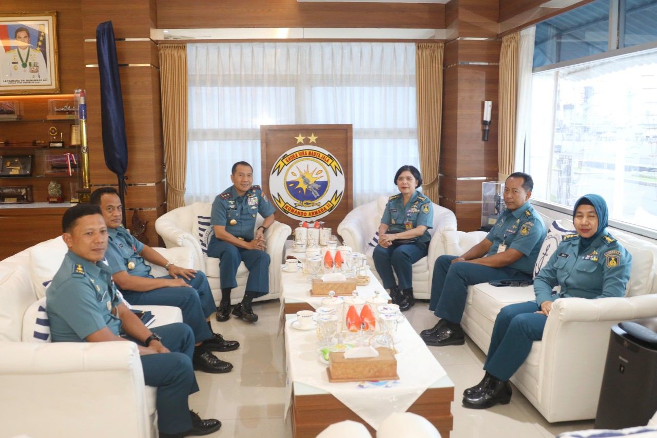 Dukung Layanan Kesehatan, Pangkoarmada II Terima Courtesy Call Kalakesla