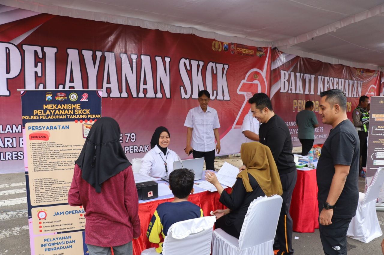 Momen Spesial Hari Bhayangkara Polres Tanjung Perak, Gelar CFD Dan Pelayanan Publik