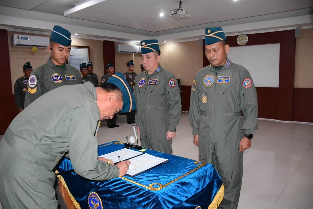 Komandan Puspenerbal Pimpin Sertijab Direktur Personel Puspenerbal