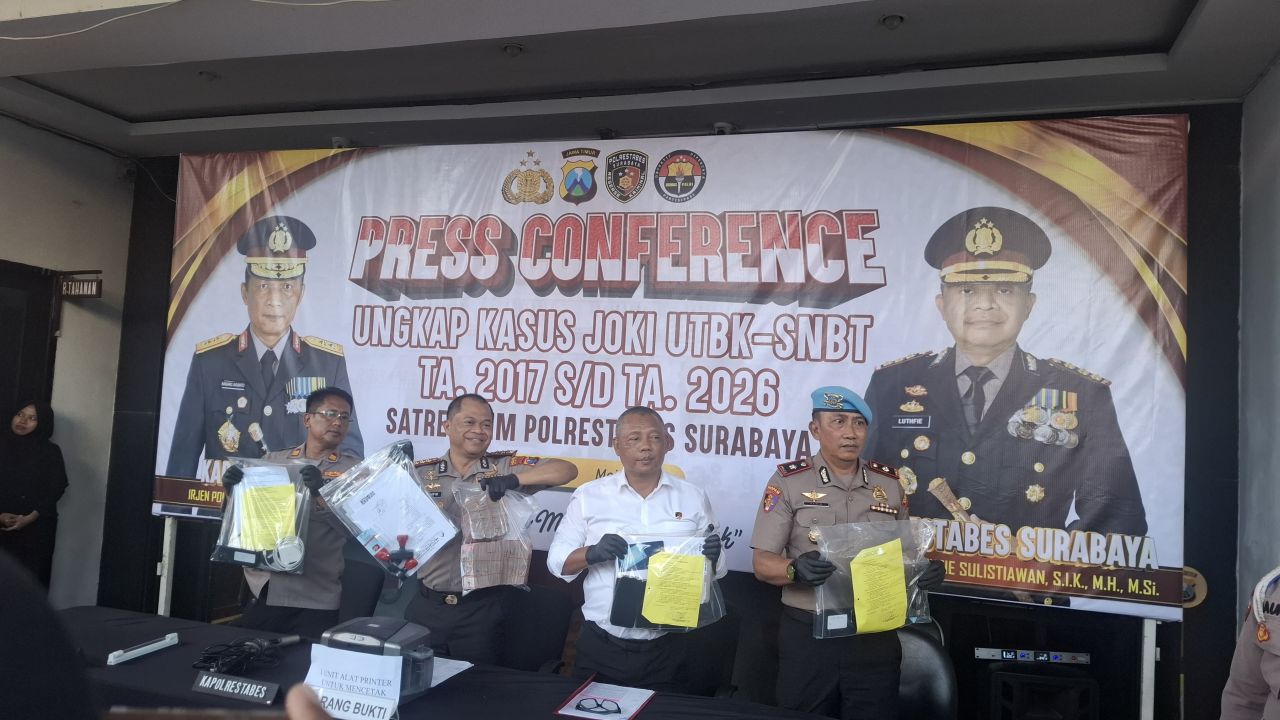 Polrestabes Surabaya Ungkap Mafia Joki UTBK, 14 Orang Jadi Tersangka