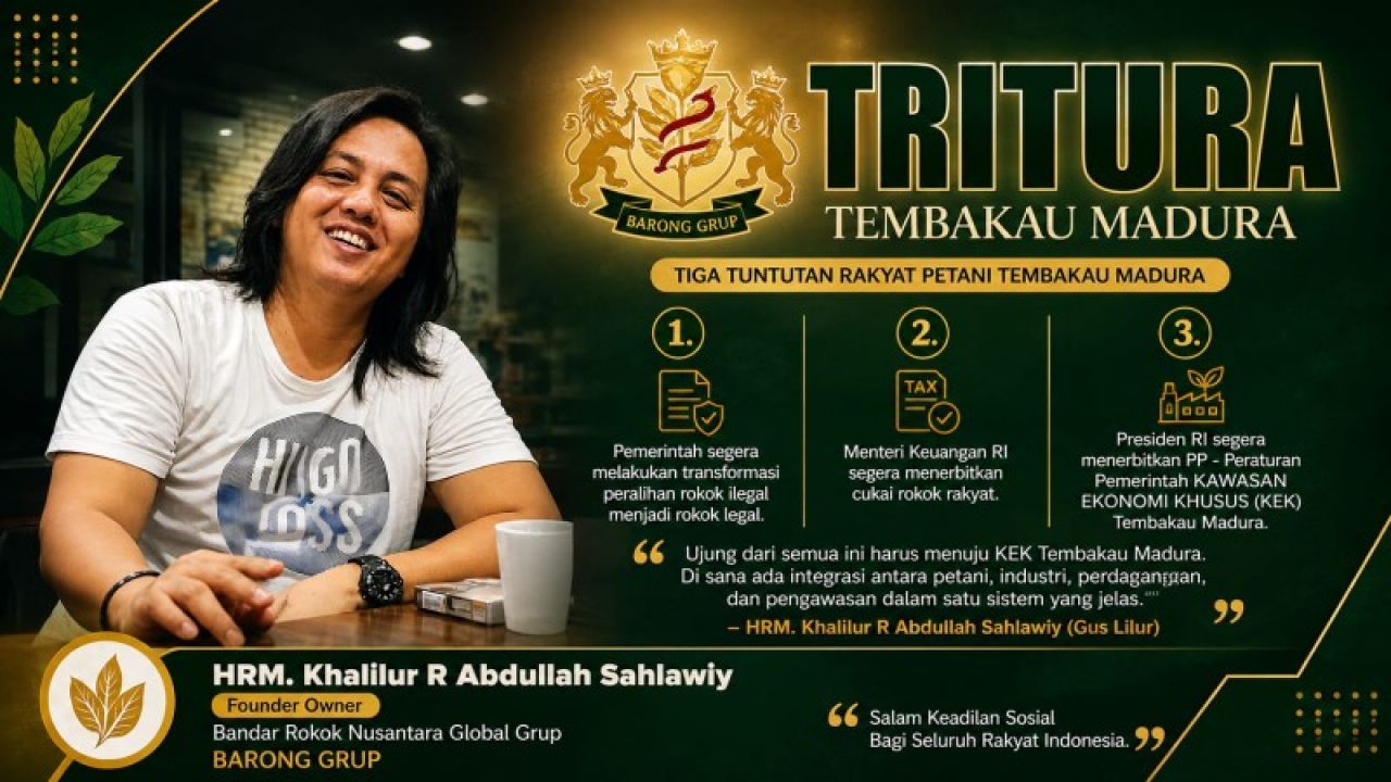 Dari Madura untuk Indonesia: Gus Lilur Serukan Reformasi Total Industri Tembakau Nasional