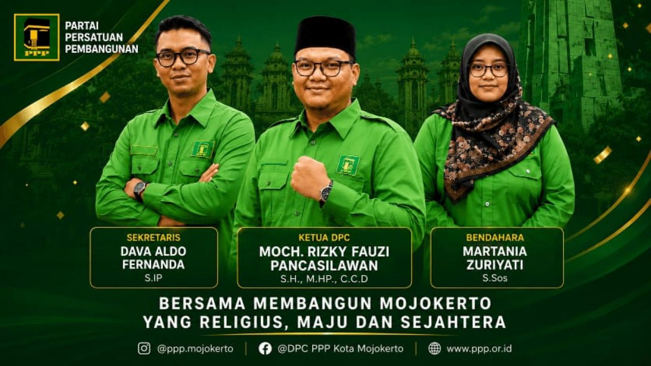 DPC PPP Kota Mojokerto Berganti Nahkoda, Cak Rizky Bidik Kemenangan Pileg
