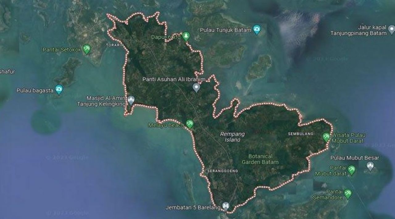Peta Pulau REmpang (Foto: Istimewa)