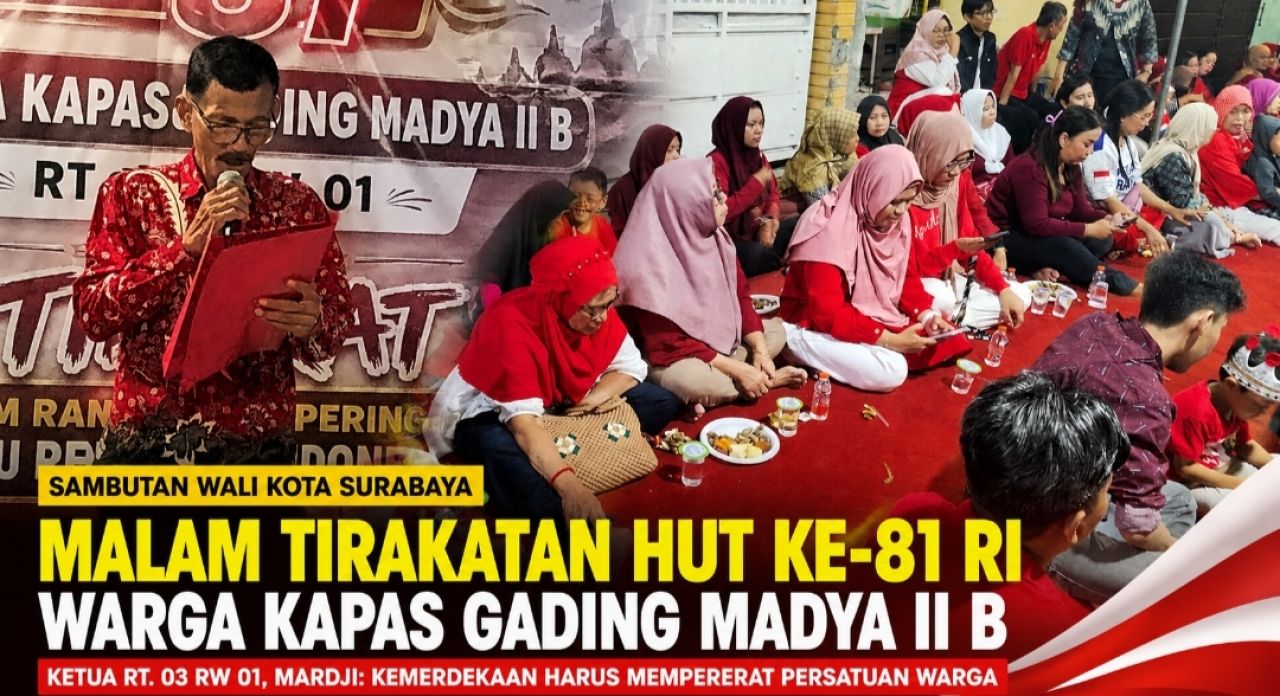 Malam Tirakatan HUT ke-81 RI, Warga Kapas Gading Madya II B Perkuat Persatuan
