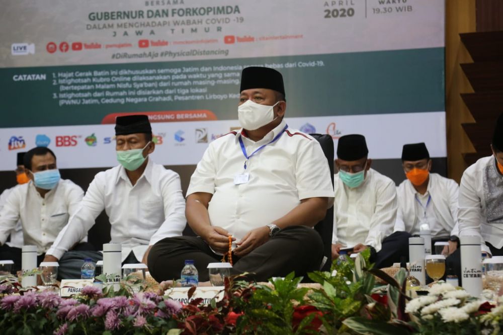 Sambut Malam Nifsu Sya'ban, Kapolda Jatim Hadiri Istighotsah Online