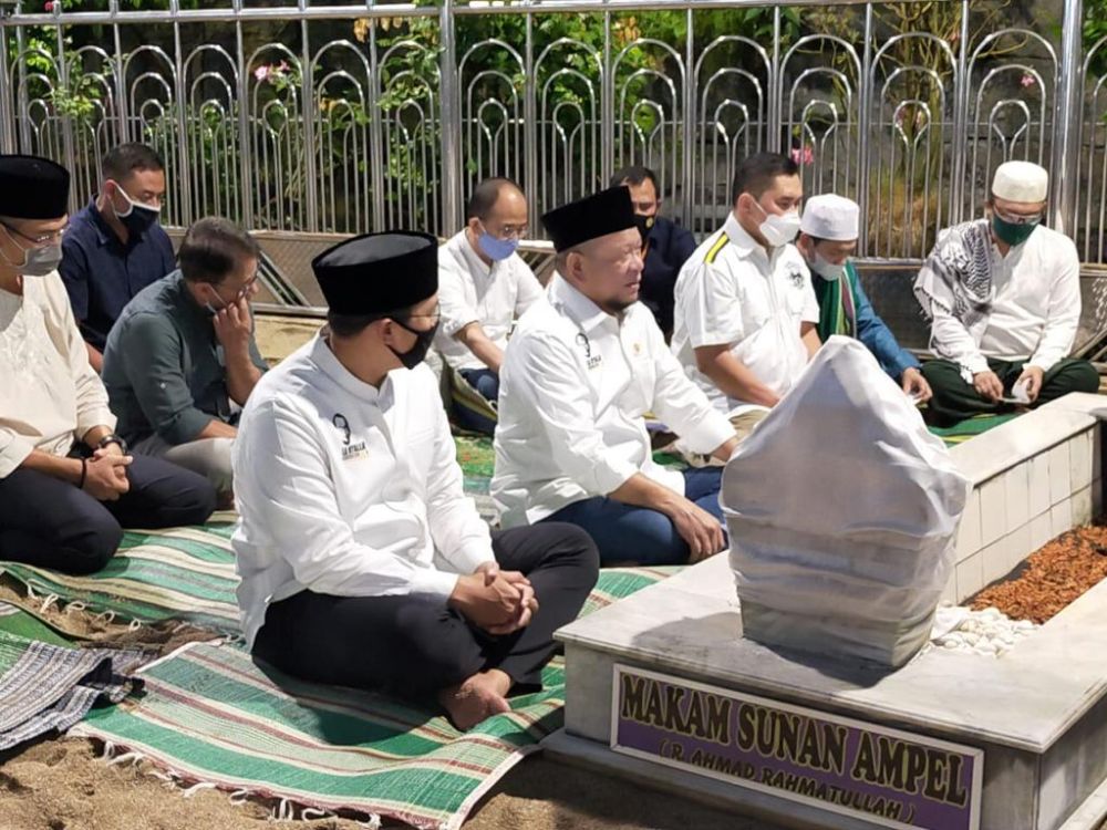 Kapolda Fadil Masuk Jatim,  Diajak LaNyalla Ziarah ke Ampel