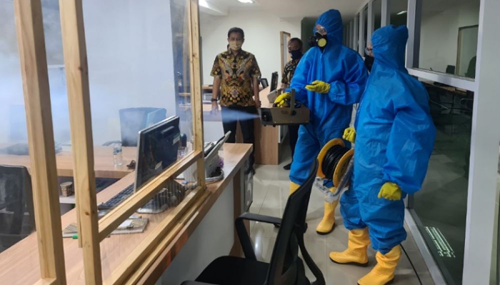 Kanim Tanjung Perak Gandeng Sai Clean Lakukan Fogging Disinfektan