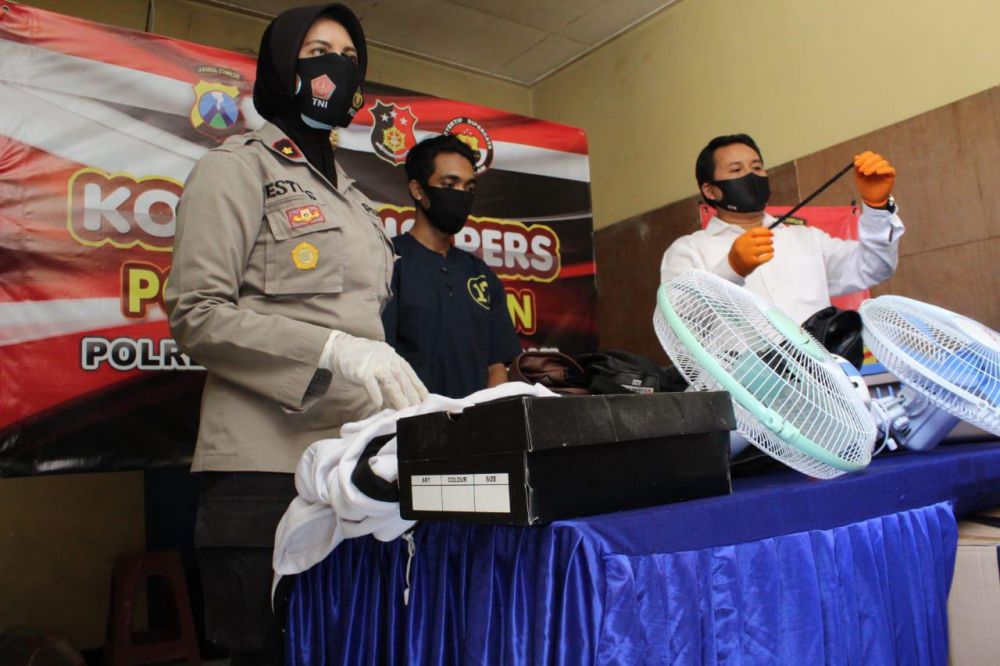 Kapolsek Kenjeran Gelar Konferensi Pers Terkait Pelaku Curat