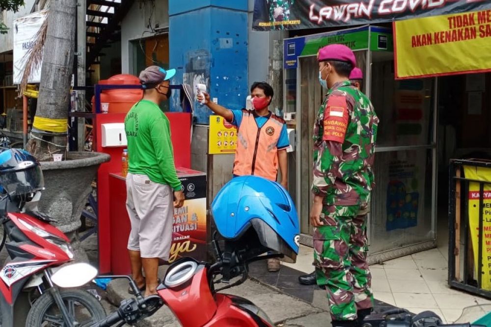 Tekan Covid-19, Satgas Menart 2 Marinir Laksanakan Disiplin Prokes
