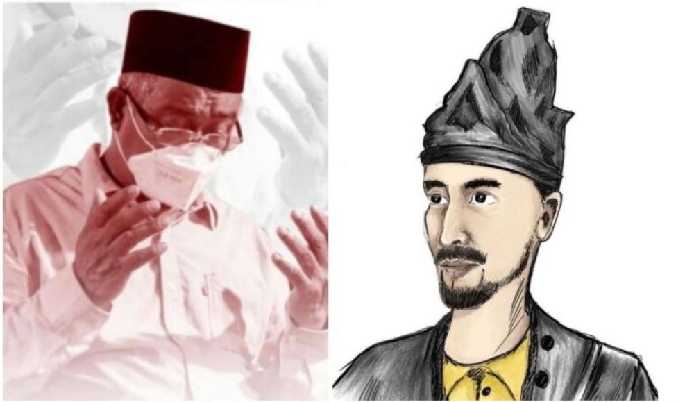 Calon wali kota Tidore Kepulauan petahana Capt Ali Ibrahim dan Pahlawan Nasional Sultan Baabullah. Foto: Ilustrasi