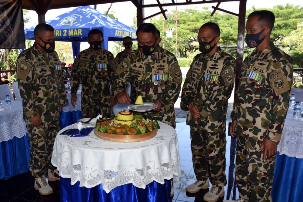 Danmenart 2 Marinir Laksanakan Doa Bersama Peringati HUT Ke 75 Marinir