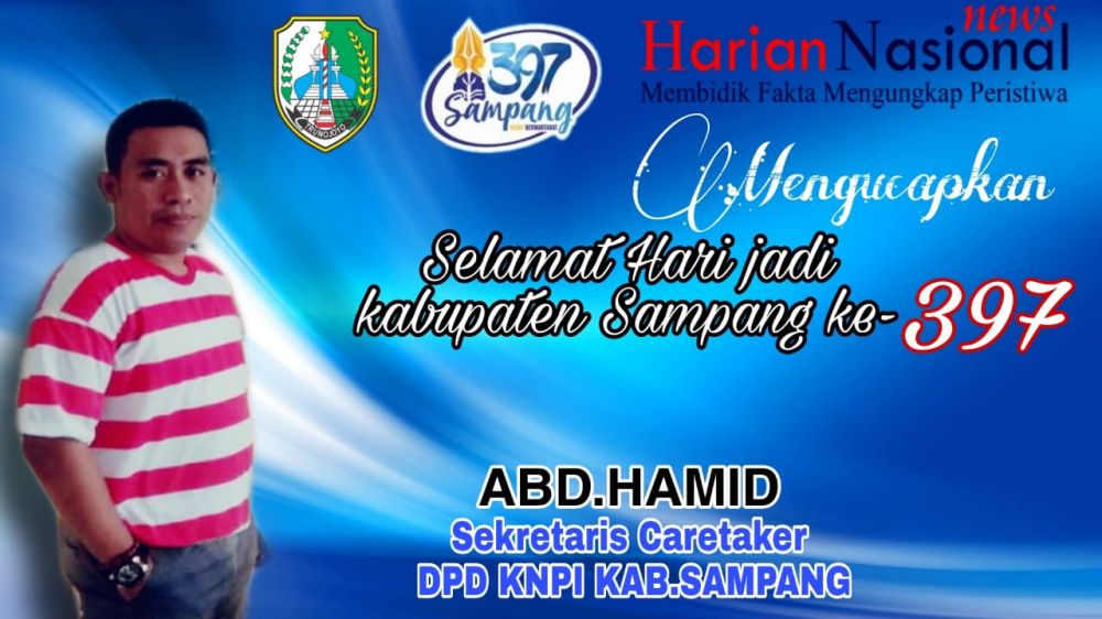 Sek. Caretaker KNPI Sampang: Selamat Hari Jadi  Ke 397 Kab. Sampang