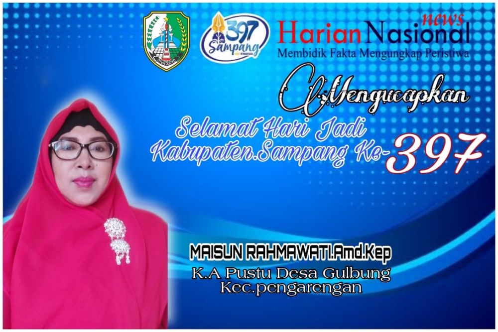Kep. Puskesmas Pembantu Desa Gulbung Ucapkan Dirgahayu Ke-397 Sampang