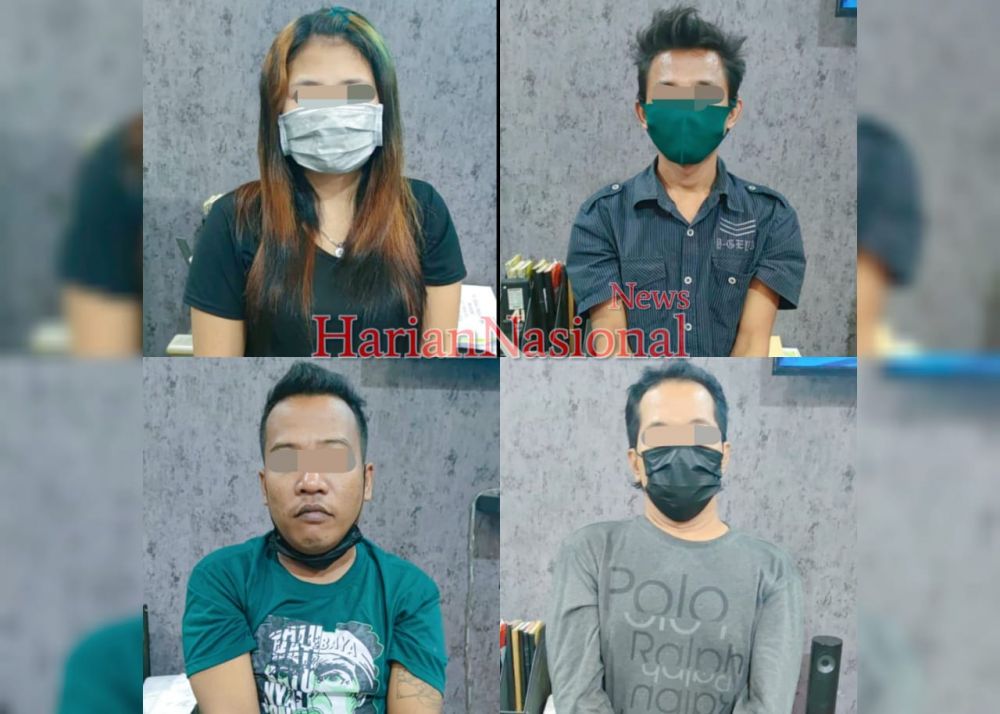 Asyik Berpesta Narkoba, Empat Tersangka Diringkus Polsek Asemrowo