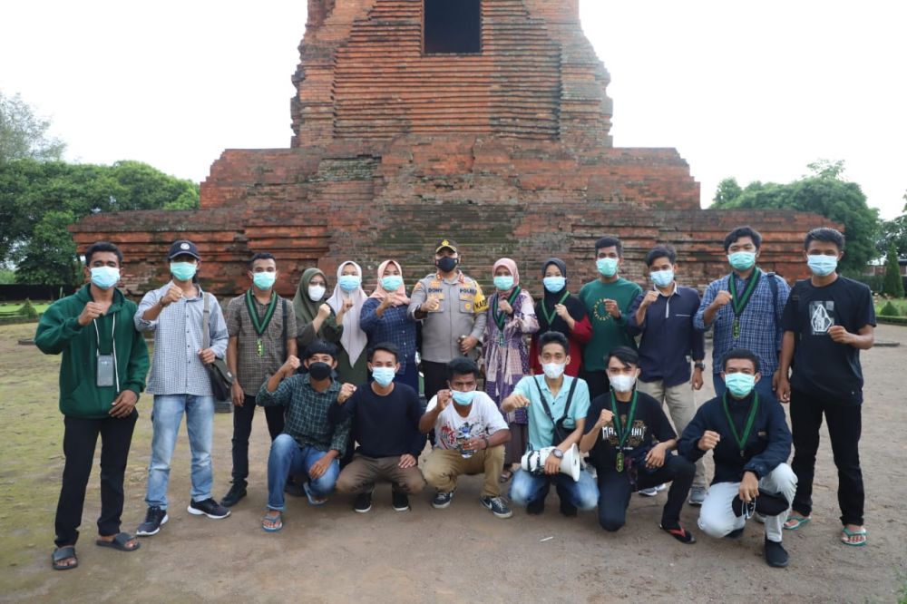 Kapolres Mojokerto Ajak HMI Asal Sultra Mengenal Sejarah Mojopahit