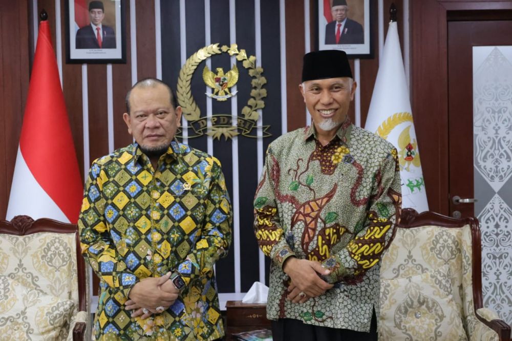 Ketua DPD RI, AA LaNyalla Sambut Audiensi Gubernur Sumatera Barat