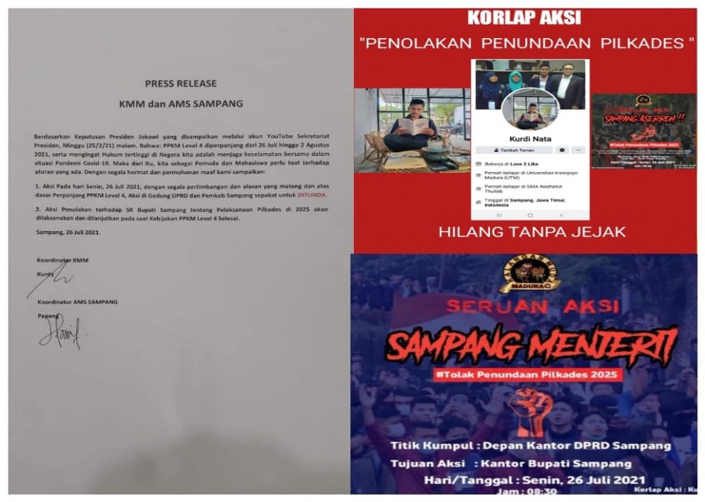 Aksi Demonstrasi Terkait Penudaan Pilkades Sampang Batal Dilaksanakan 