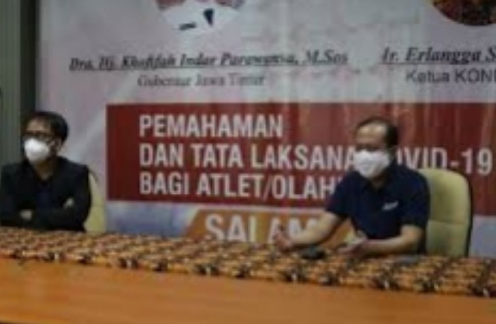 Atlet Koni Jatim Antusias Mengikuti Seminar Online Terkait Covid-19 