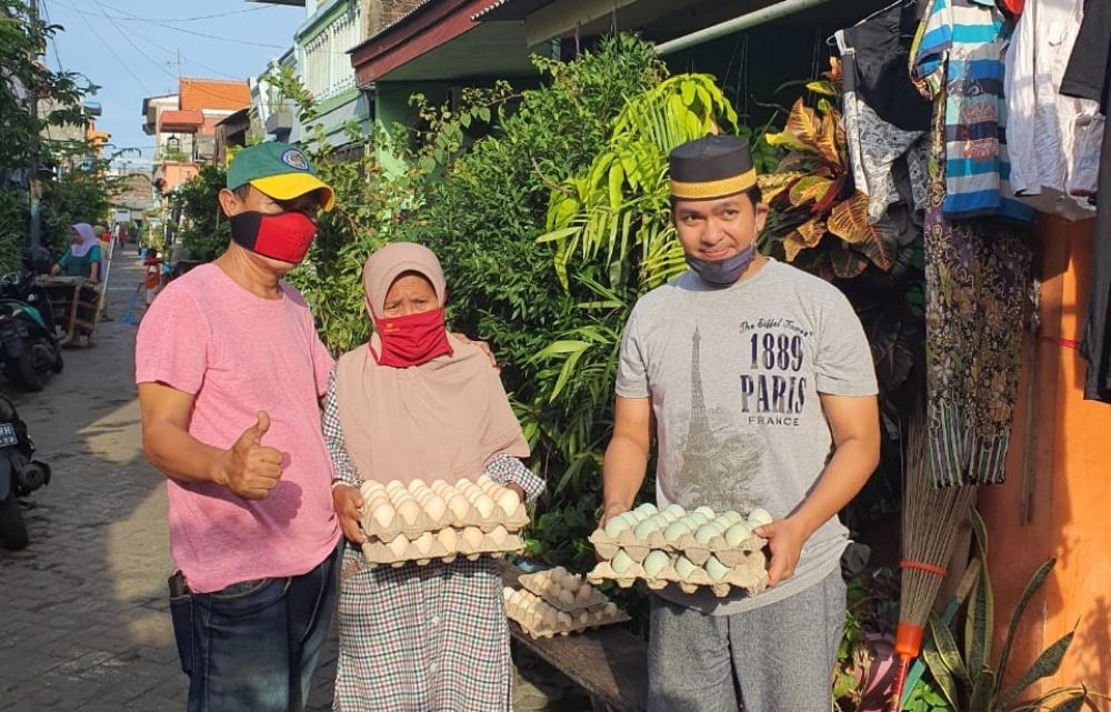 Dampak Covid-19, BPD KKSS Kota Surabaya, Bagikan Ratusan Sembako