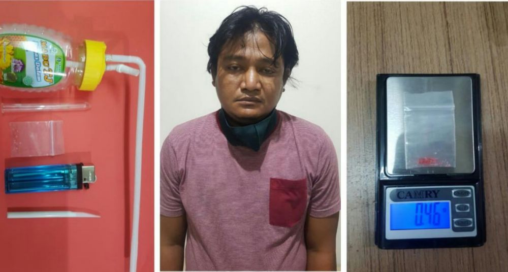 Polisi Tangkap Seorang Pria Saat Berpesta Sabu Di Rumahnya