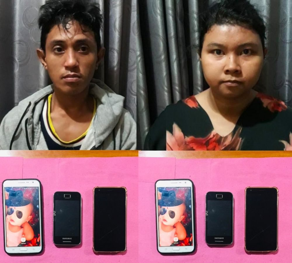 Polsek Pabean Cantikan Tangkap Pasutri, Maling 3 HP Majikan
