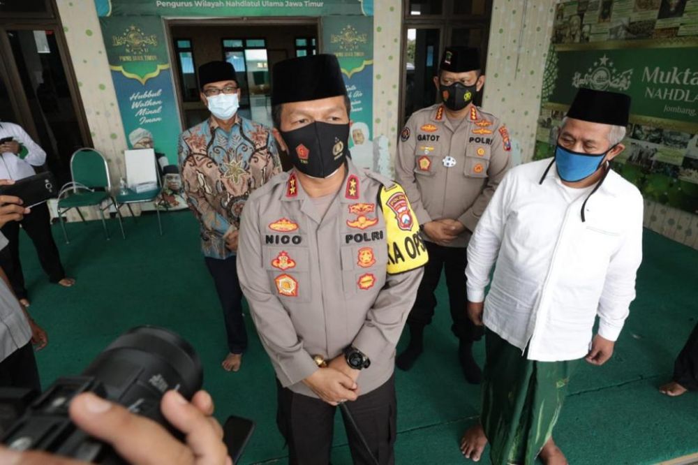Kapolda Jatim  Didukung PWNU Untuk Laksanakan  Program Vaksin dan PPKM