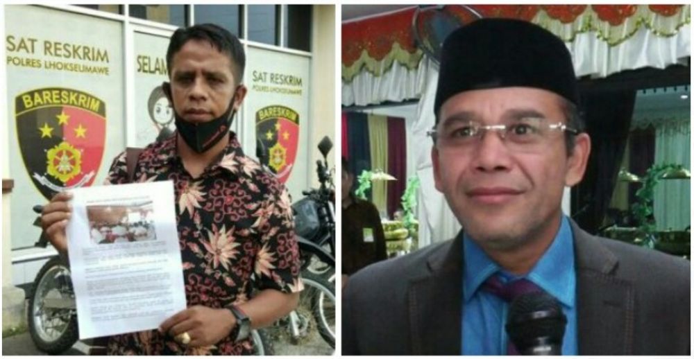 Wali Kota Suaidi Yahya (kanan) dan Ketua DPC PBB Lhokseumawe, Sofyan. Foto: Ilustrasi