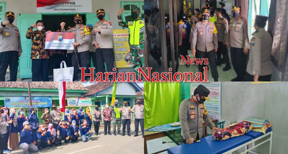Kapolda Jatim Cek Posko PPKM Mikro Kampung Tangguh Semeru Sumberharjo