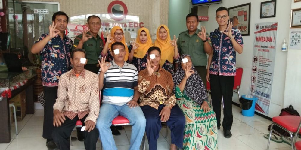 TMMD Bekerja Sama dengan EDC Taman Selenggarakan Operasi Mata Gratis