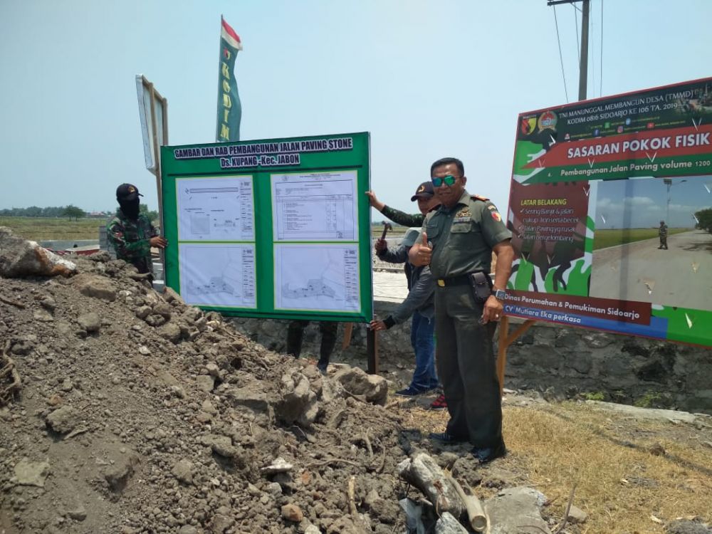 Kodim 0816 Sidoarjo Menambah Personel Untuk Perehaban SDN Kupang 